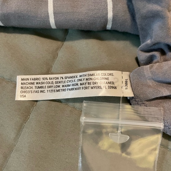 Soma NWT pajama set Ladies size Medium “Calm Stripe Castle Grey” - Picture 11 of 12